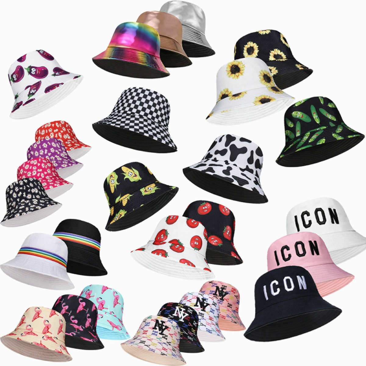 Adult Unisex Bucket Hat Cotton Fisherman Summer Beach  display picture 1