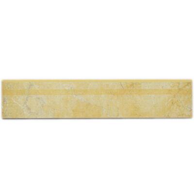 Ersatzfliese Sockel Versace Ceramics E4676 Oro gelb grau 8 x 41 cm I. Sorte