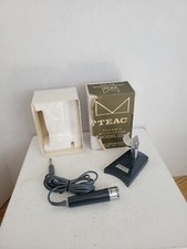 Teac Dynamic Microphone With Stand Model Mc-104 1970s Vintage With Box