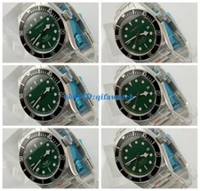 Corgeut 41mm Date Sapphire green Sterile Dial Blue Bezel Automatic Men's Watch