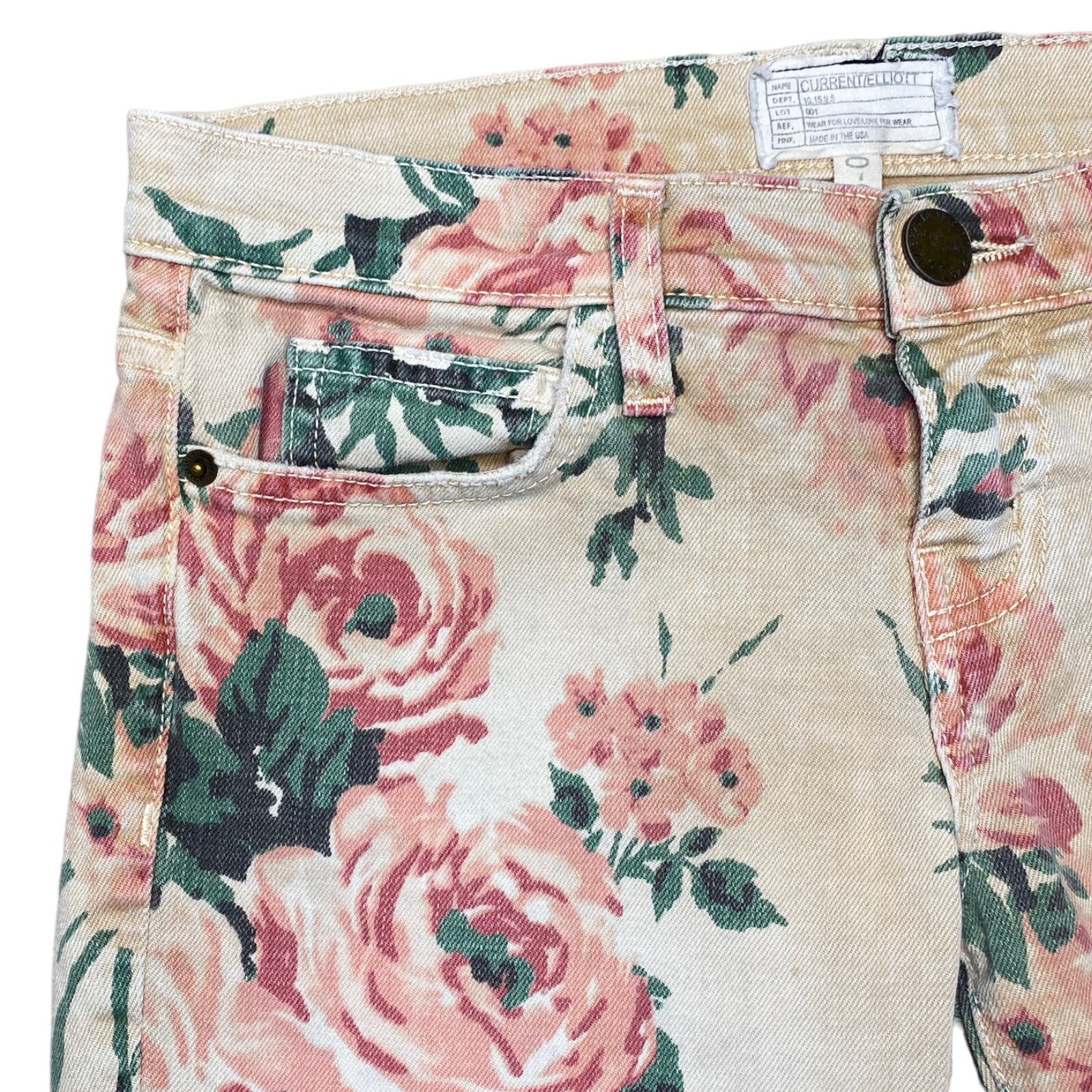 CURRENT/ELLIOTT The Stiletto Haystack Floral DENI… - image 5