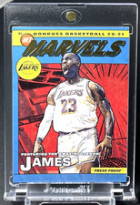 Lebron James 2020-21 Donruss Net Marvels #15 Gold Press Proof SP Lakers MVP