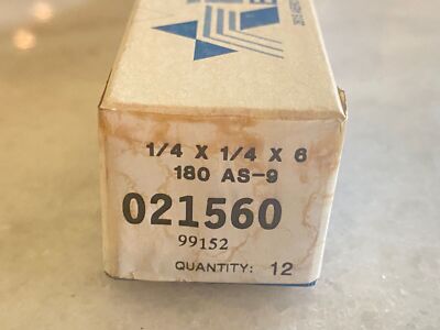 12 new BORIDE #021560 Mold & Die Polishing Stones, 1/4'' x 1/4'' x 6'', 180 AS-9