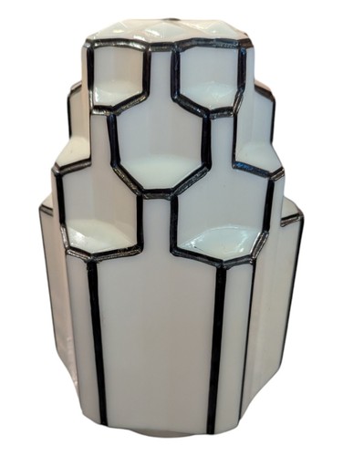 Mid-Century Art Deco Kopp Modernistic Skyscraper Lighting Fixture Globe - Picture 5 of 7