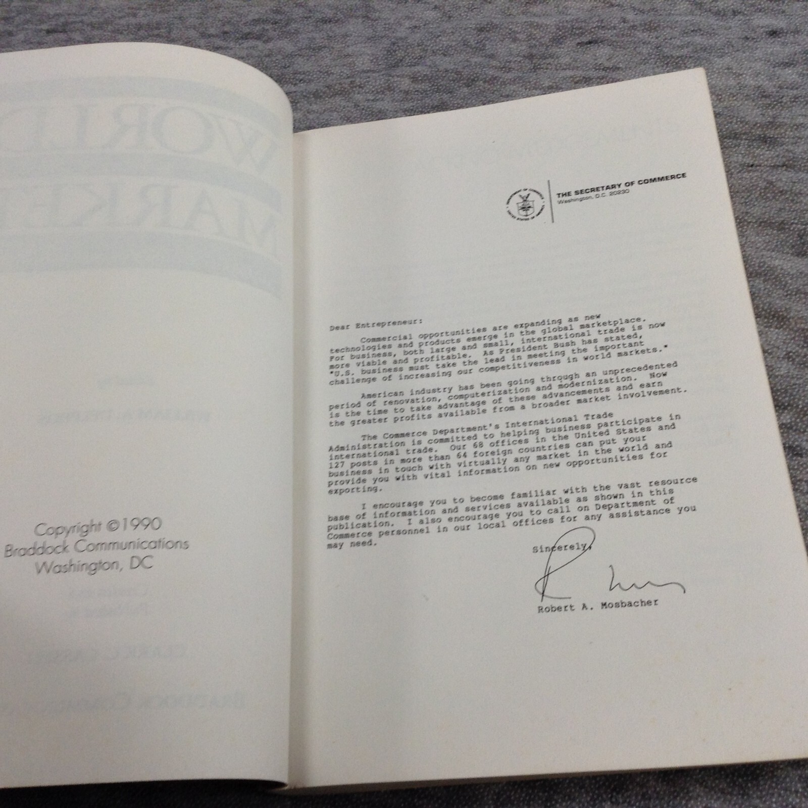 The World is Your Market, An Export guide for Small Businesses Paperback 1990 PB