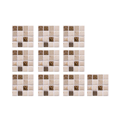 10PC 3D Fliesenaufkleber Fliesenfolie Wandaufkleber Fliesensticker Küche Bad - Bild 4 von 39