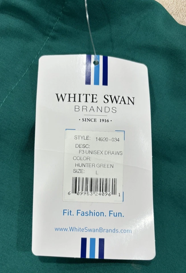 Pantalones Médicos Mujer Talla Grande con Bolsillos Cazador Verde Blanco Cisne Enfermera Médica Foto 3 de 4