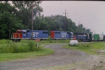 Original Slide Grand Trunk Western Diesel Motor #58168 Dolton, IL (1993) #CC546