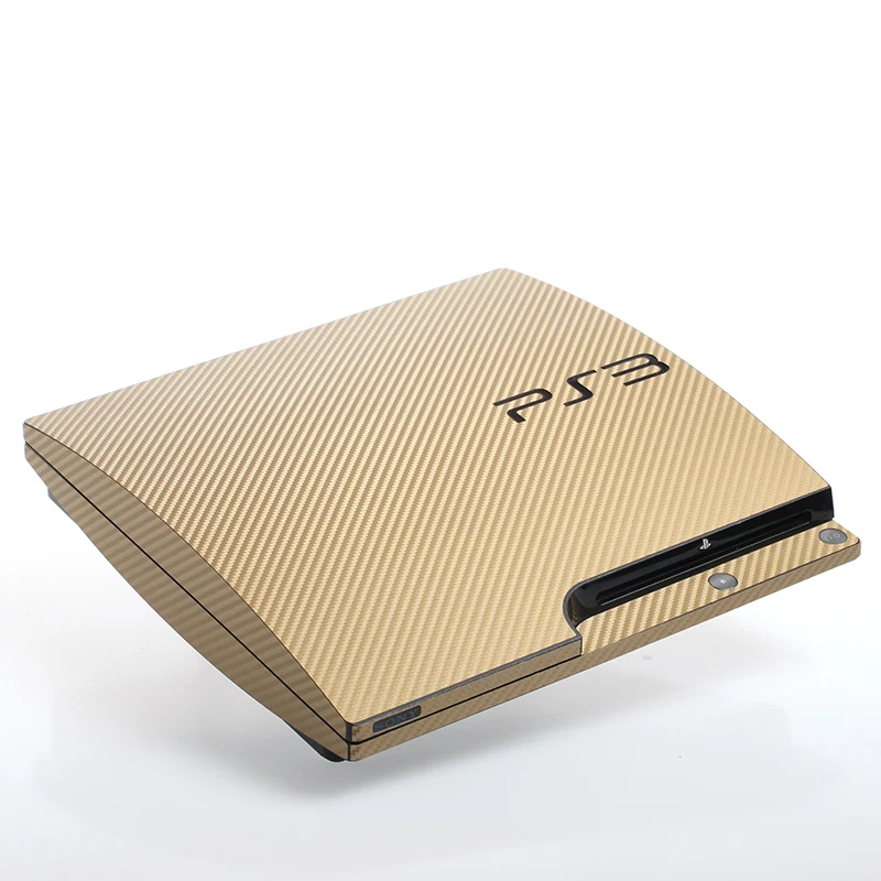 Gold Carbon PS3 slim Textured Skins -Full Body Wrap- decal sticker cover |  eBay