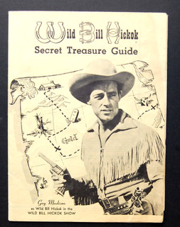 Vintage 1950s Wild Bill Hickok (Guy Madison) Secret Treasure Guide Map