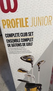 Wilson Profile JGI Junior Complete Set (6pc, Med, Yellow CARRY BAG Left Hand