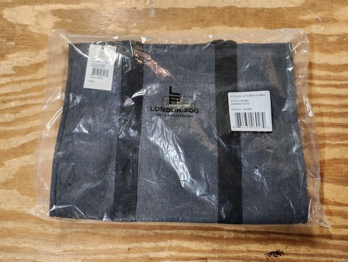 London Fog Collection Canvas Beuteltasche mit Reißverschluss grau Denim Erwachsene - Bild 1 von 3