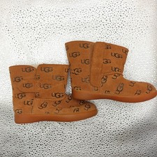 Ugg Keelan Embossed Boot toddler size 6 Chestnut Suede Bootie Wool Lined NWOT
