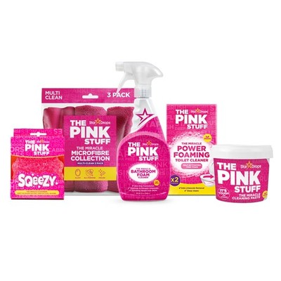 Stardrops - The Pink Stuff Bathroom Cleaning Kit - Cleaning Paste, Bathroom Foam