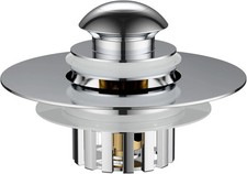 Universal Bathtub Drain Stopper - Pop-Up Hair Catcher Replacement for Tub