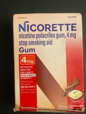 Nicorette Nicotine Gum 4MG Cinnamon Surge 100 Pcs Free Shipping Exp 12/2027