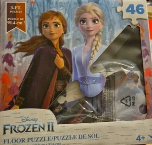 BRAND NEW! Frozen II 46 Piece Cardboard Floor Puzzle Anna Elsa SEALED!