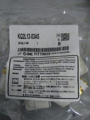 1Bag/5pcs New SMC KQ2L12-03AS KQ2L1203AS Fittings    #zc