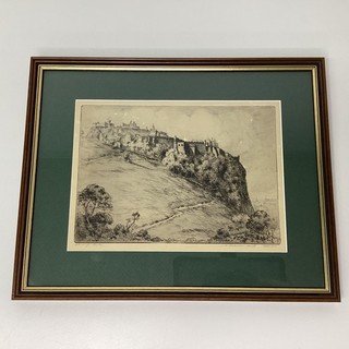 c.1930s Ltd Ed Framed Etching by Robert Herdman Smith 30x38cm (A5) W#669