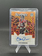 2020 Panini Mosaic Keith Brooking Orange Scripts Mosaic Auto SP Atlanta Falcons