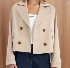 Cream Lightweight Cropped Spring Jacket
