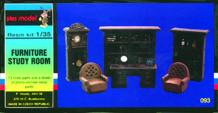 Plus Model 93 - 1:35 Resin Kit Furniture for Office/Library