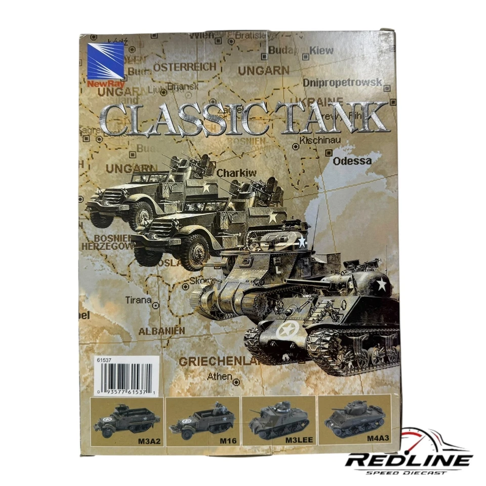 NewRay Classic Tank M4A3 1:32 Scale Model Kit – Sealed WWII Military Replica A3 - Image 3 of 4
