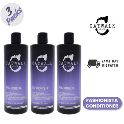 3 x TIGI Catwalk by Tigi Fashionista Violet Conditioner für blondes Haar 750ml