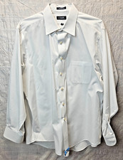 Chaps Classic Fit Mens Size 17.5, 34/35 White Dress Shirt Button Down Long Sleev