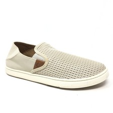 Olukai Pehuea Loafers Sneakers Shoes Womens Size 7 Beige Casual Slip On Comfort