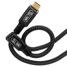 80Gbps USB C Extension Cable Compatible Thunderbolt 5/4/3 PD 240W 2ft