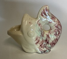 Vintage Ceramic Fish Figurine Made in USA. 4”x 3.75”.