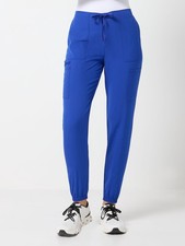 Scrubstar Women's Cargo Jogger Scrub Pants 3XL Electric Blue NWT
