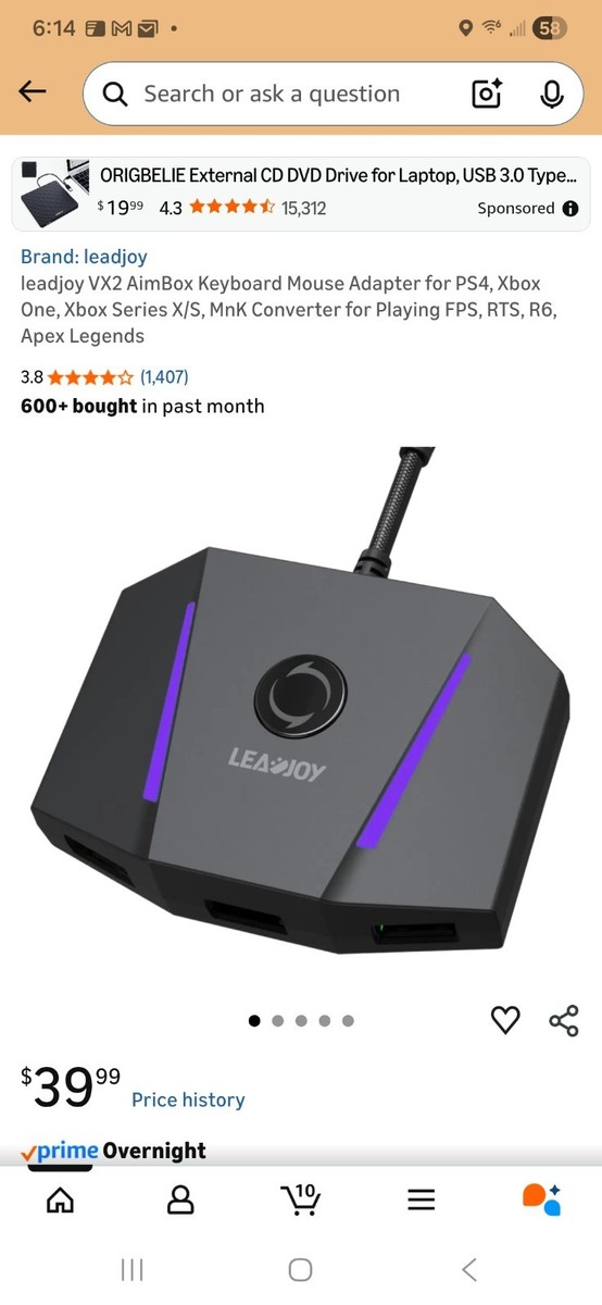 leadjoyleadjoy VX2 AimBox Keyboard Mouse Adapter for PS4, Xbox One