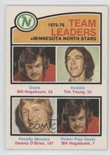 1976-77 O-Pee-Chee Team Leaders Bill Hogaboam Tim Young Dennis O'Brien #387 0a1