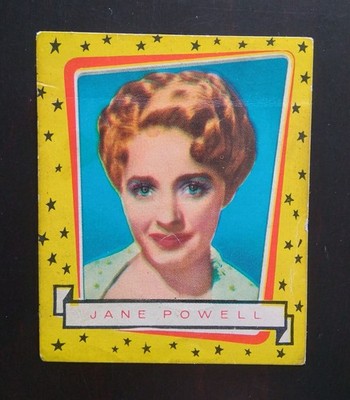 1957 Jane Powell Card #21 Famosas Estrellas Pantalla RARE