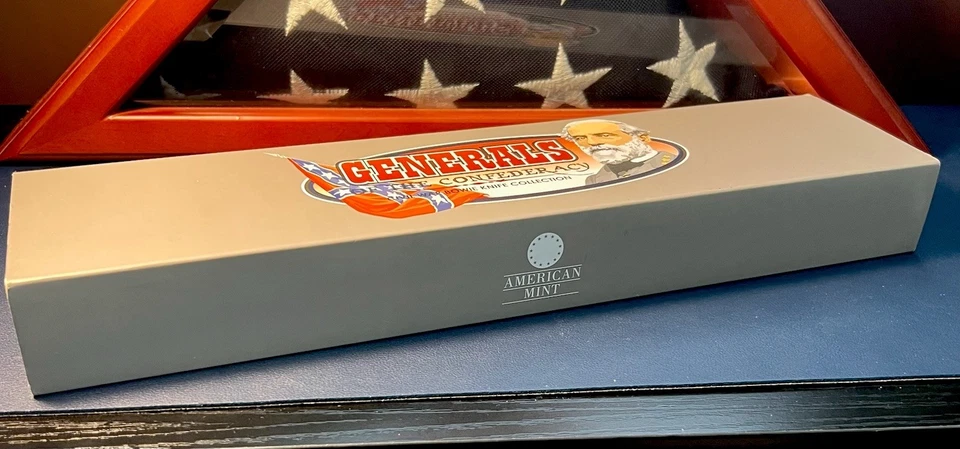 RARE🔥24k Gold Generals of The Confederacy Robert E. Lee Bowie Knife💎Box & CoA - Image 4 of 4