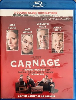 Carnage (Blu-ray) Stage Play Dialogue Driven Style Roman Polanski Jodie Foster 