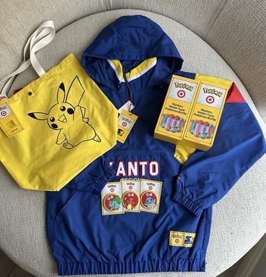 Starter Target Pokémon Kanto Region Jacket Small Mystery Water Pins Tote Lot