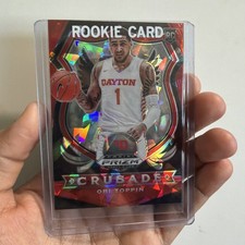 2020-21 Panini Prizm Draft Picks - Crusade Obi Toppin #87 Red Ice Prizm (RC)