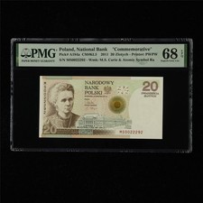 2011 Poland National Bank 20 Zlotych  Commemorative Pick#A184a PMG 68 EPQ UNC