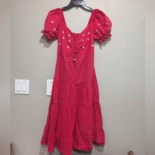 Anthropologie Afternoon Midi Dress floral embroidered