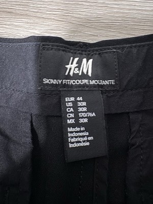 H&M Men's Black Skinny Fit Dress Pants Size 30 Slim Stretch Flat Front 27 Inseam | eBay H&M Men's Black Skinny Fit Dress Pants Size 30 Slim Stretch Flat Front 27 Inseam | eBay