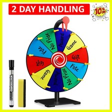 12 Inch Spin Wheel Prize Wheel, Heavy Duty Base with Stand, Table Prize Wheel...