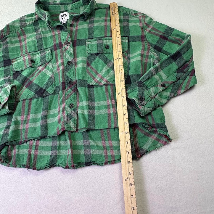 BDG  Rayne Patchwork Button Down Cropped Shirt So… - image 2