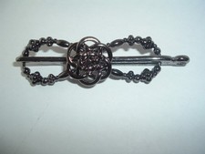 LILLA ROSE FLEXI HAIR CLIP DARK GRAY METAL BEAD SIZE SMALL