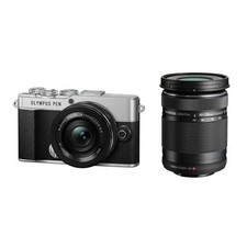 USED OLYMPUS PEN E-P7 EZ Double Zoom Kit Mirrorless Camera silver