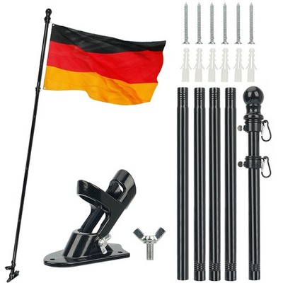 Fahnenmast Metall Fahnenstange Fahnenmasthalter Deutschlandfahne Flaggen Mast DE