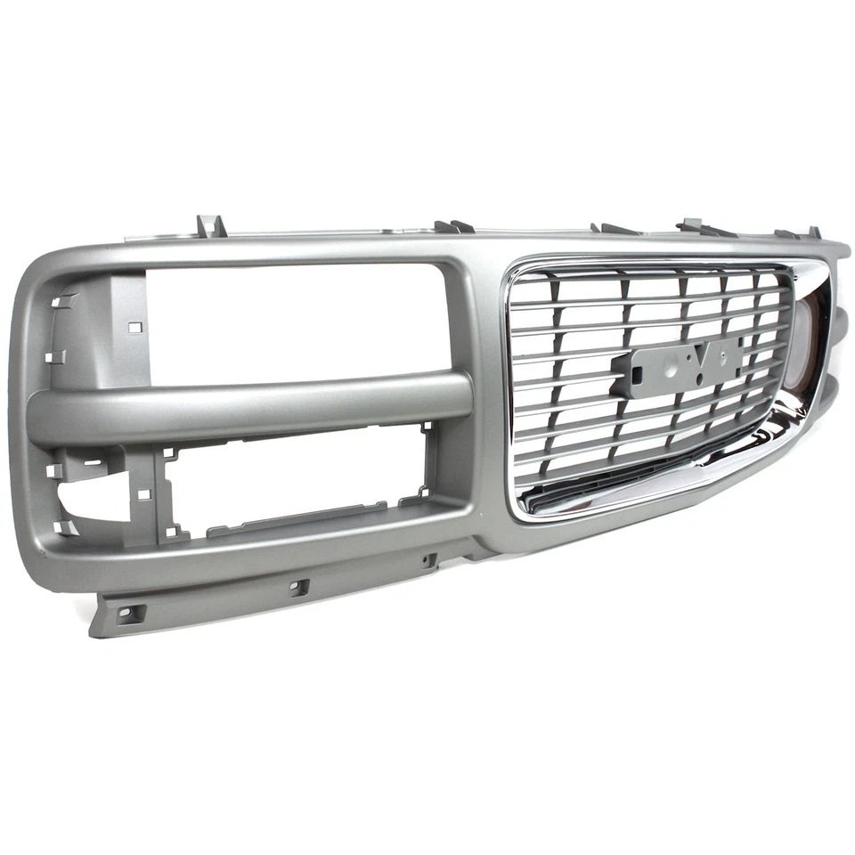 Grille For 1996-2002 GMC Savana 1500/3500 w/ Composite Headlight Gray Plastic - Image 3 of 4