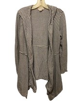 Weekend Max Studio sz S Open Hooded Cardigan Sweater Duster Jacket Asymmetrical
